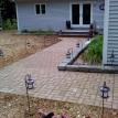 paver walkway and planting beds in Kewadin